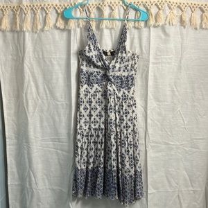 Francesca’s  Blue Rain - blue flower print flowy dress